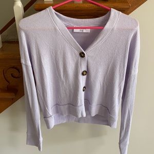 Lavender long sleeve with buttons